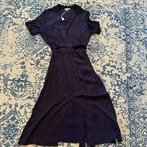 0110- Love Stitch Navy Midi Dress